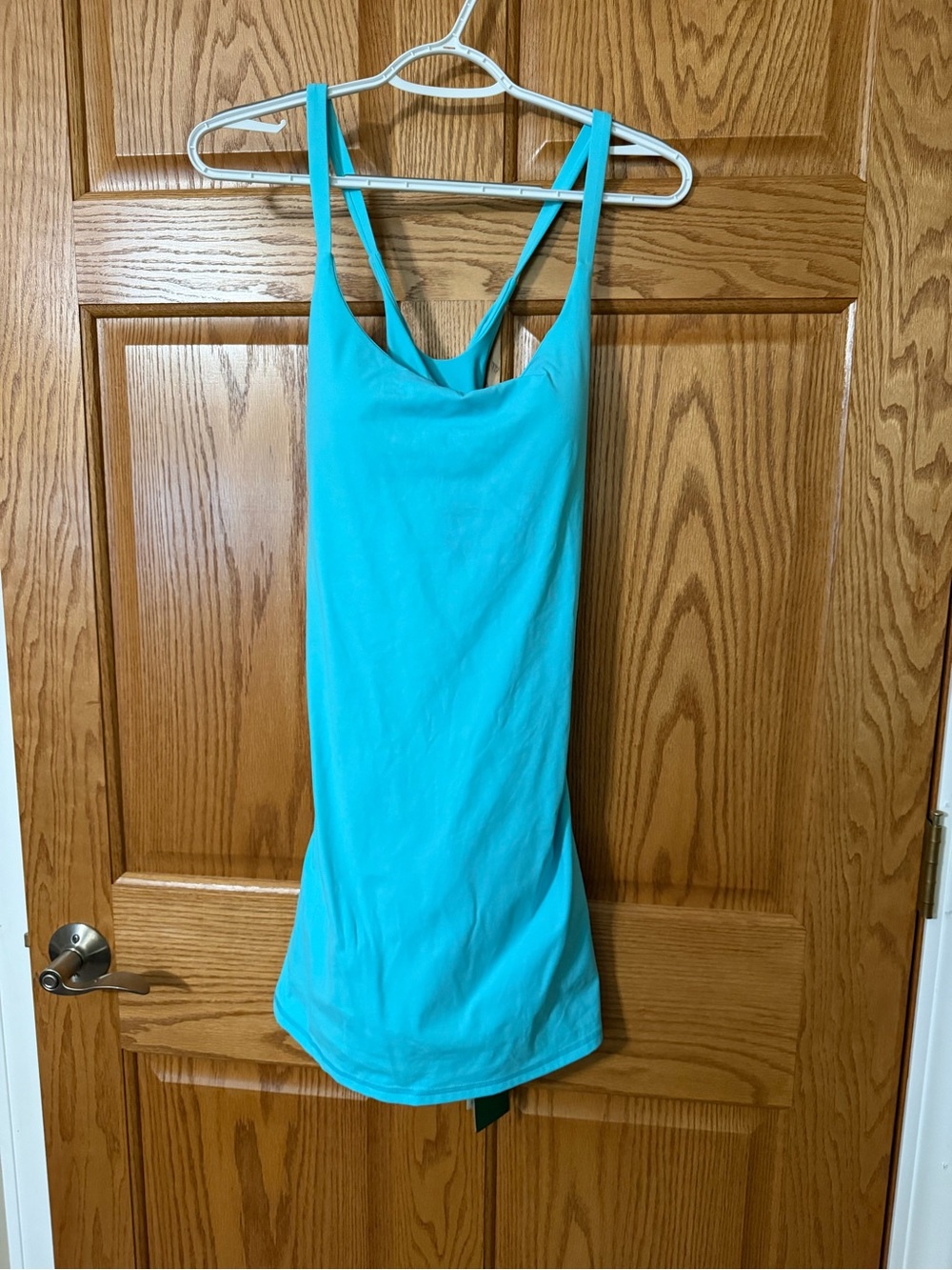 HALARA Turquoise Double-Strap Mini Dress